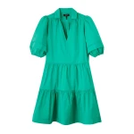 Cotton Poplin Short Swing Shirt Dress