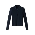 Cotton Rib Fitted Polo Top