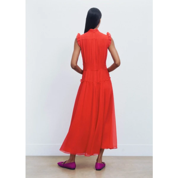 Crinkle Silk Maxi Dress - Image 6