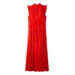 Crinkle Silk Maxi Dress