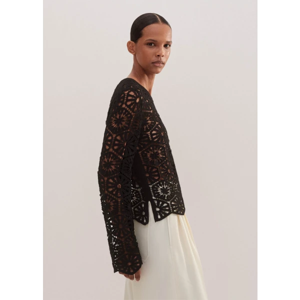 Crochet Stitch Box Sweater - Image 5