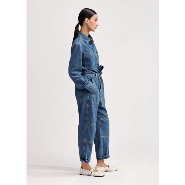 Denim Jumpsuit + Belt - Image 5
