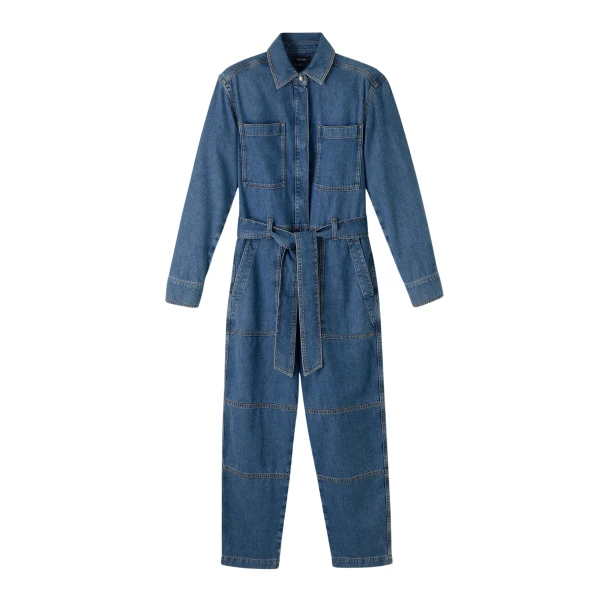 Denim Jumpsuit + Belt