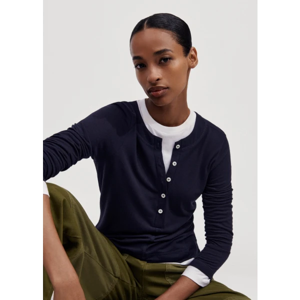 Double-Layer Look Long Sleeve Top - Image 5