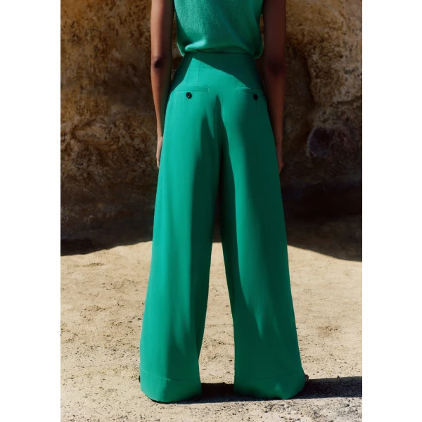 Fluid Micro Pleat Wide-Leg Pant - Image 5