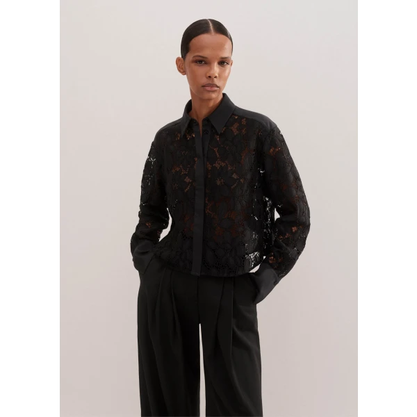Guipure Lace Crop Shirt - Image 6