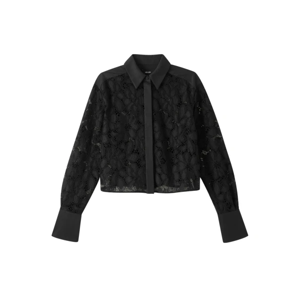 Guipure Lace Crop Shirt