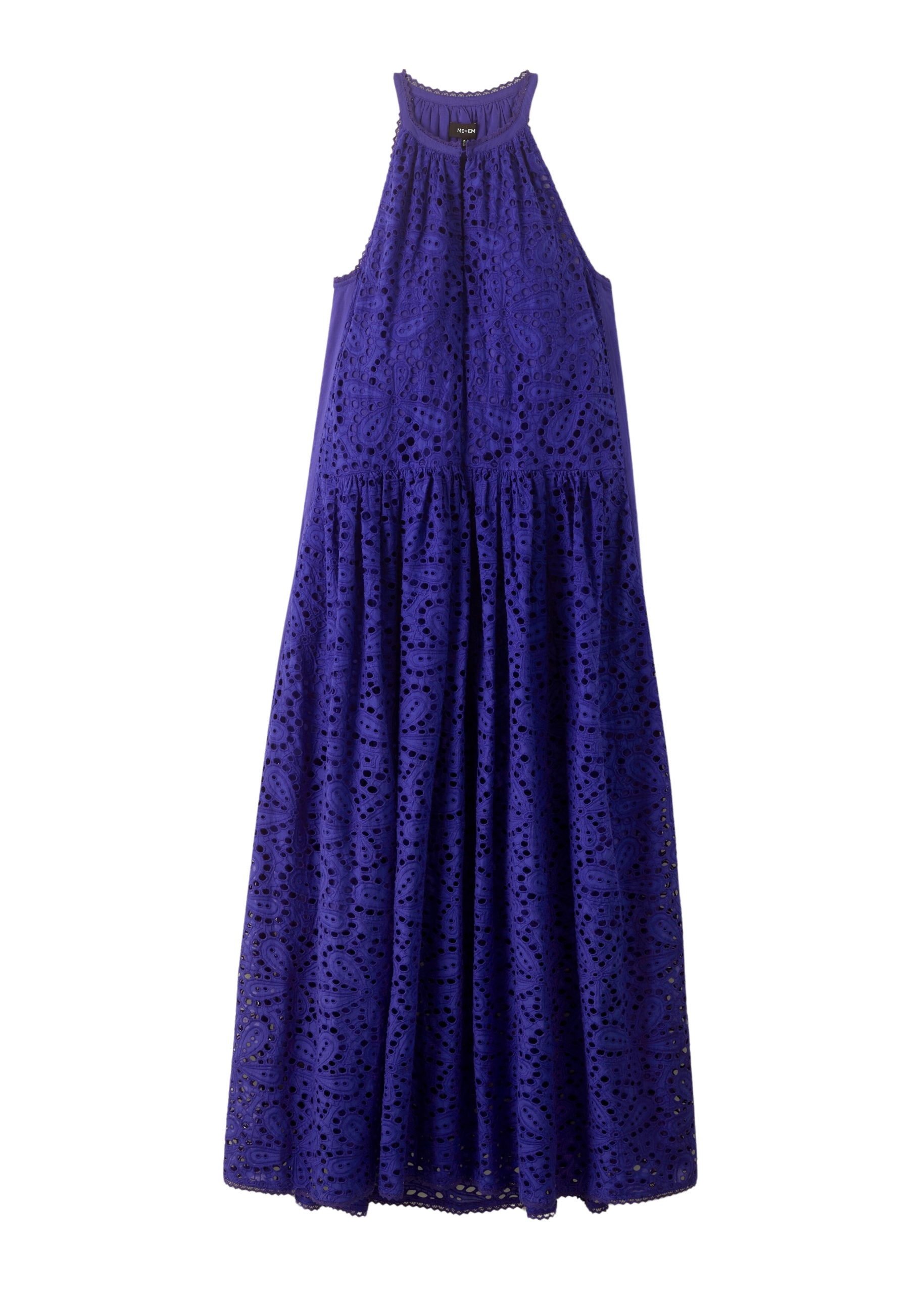 Me and Em Lace Flower Broderie Halterneck Maxi Dress