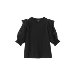 Lace Insert Mixed Media Tee