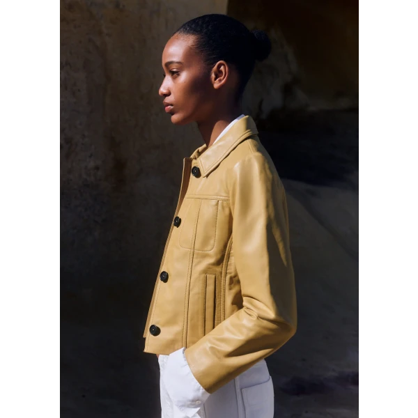 Leather Crop Jacket - Image 5