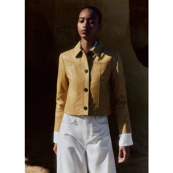 Leather Crop Jacket - Image 6