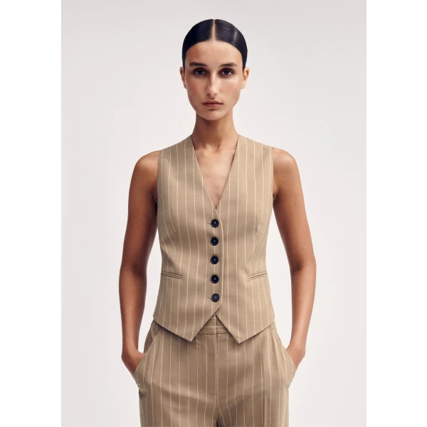 Lightweight Pinstripe Slim Crop Pant - Image 5