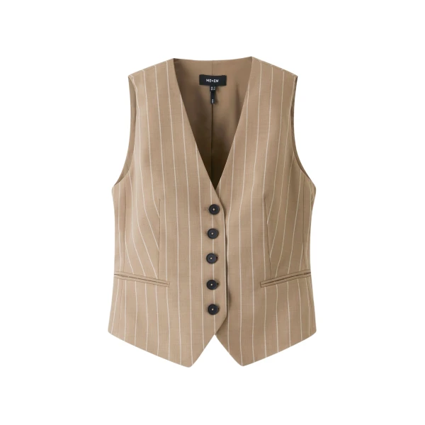 Lightweight Pinstripe Tailored Vest
