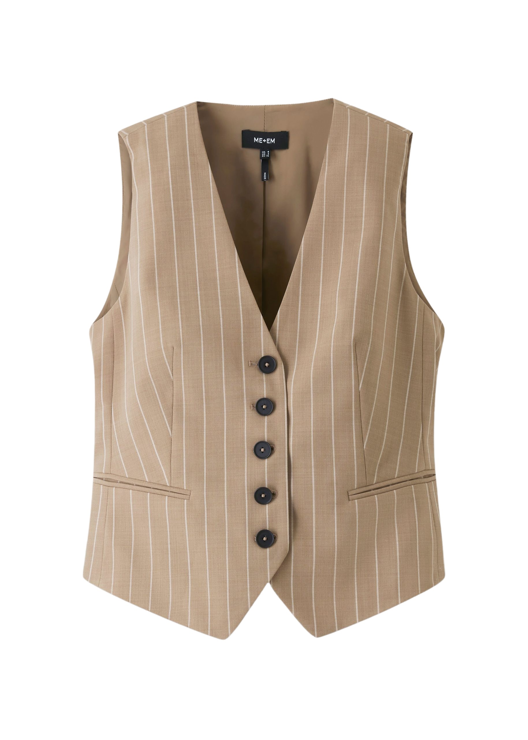Me and Em Lightweight Pinstripe Tailored Vest