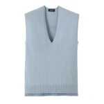 Merino Cashmere Relaxed V-Neck Vest