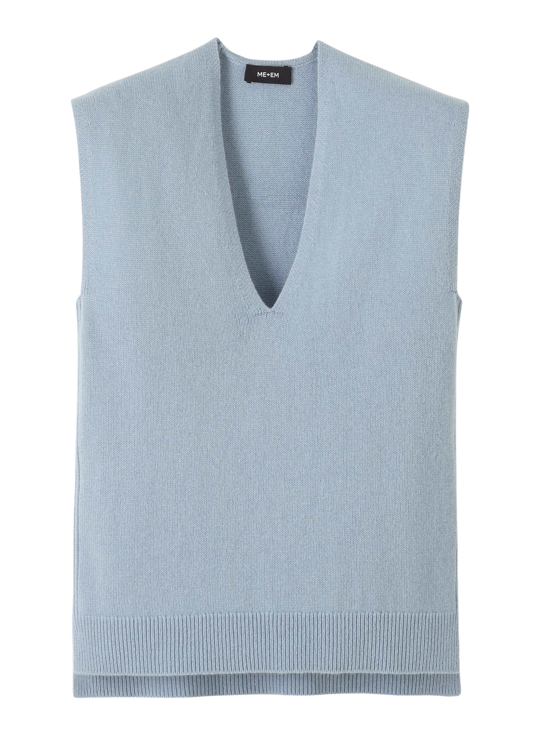 Me and Em Merino Cashmere Relaxed V-Neck Vest