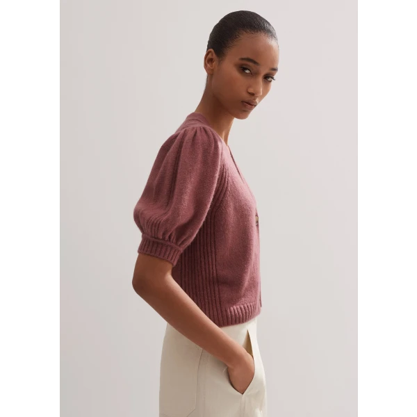 Merino Cashmere Silk Lofty Cardigan - Image 5