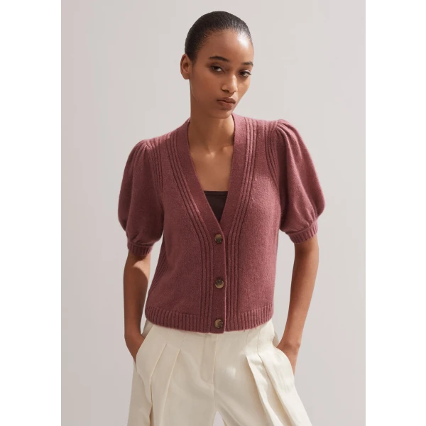 Merino Cashmere Silk Lofty Cardigan - Image 6
