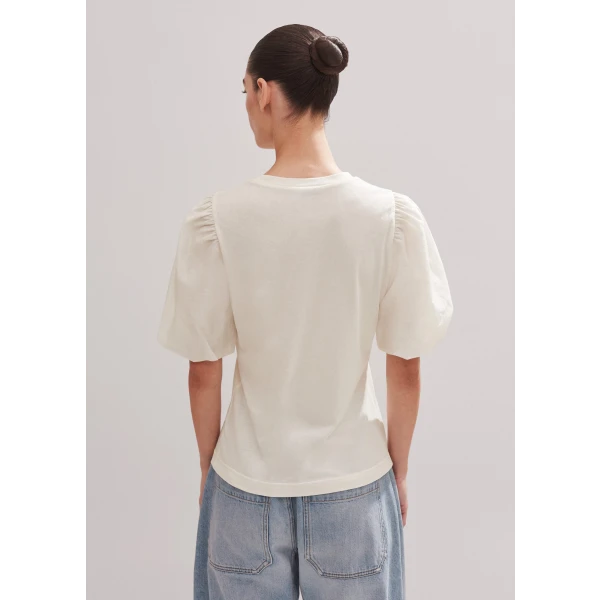 Mixed Media Pouf Sleeve Tee - Image 6