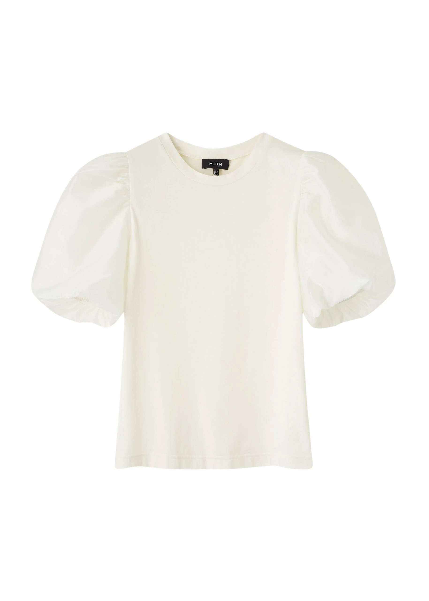 Me-and-Em-Mixed-Media-Pouf-Sleeve-Tee-scaled31102_nobg Mixed Media Pouf Sleeve Tee - Image 1