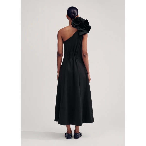 One Shoulder Midi Dress + Corsage - Image 5