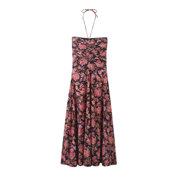 Paisley Print Midi Dress