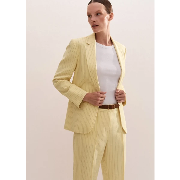 Pinstripe Slim Crop Pant - Image 5