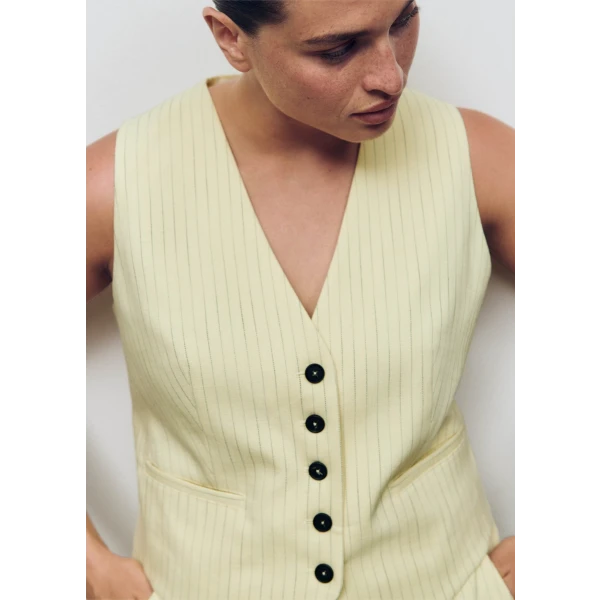 Pinstripe Tailored Vest - Image 5