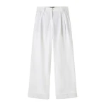 Pleated Straight-Leg Sneaker-Grazer Pant
