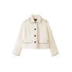 Raw Edge Crop Swing Jacket