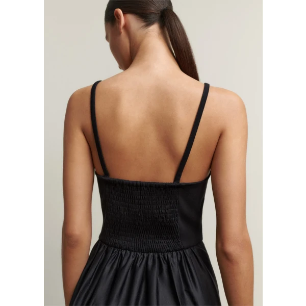 Seam Detail Mixed Media Maxi Dress - Image 5