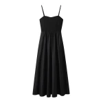Seam Detail Mixed Media Maxi Dress