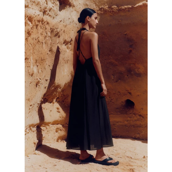 Sheer Halterneck Maxi Slip Dress - Image 5