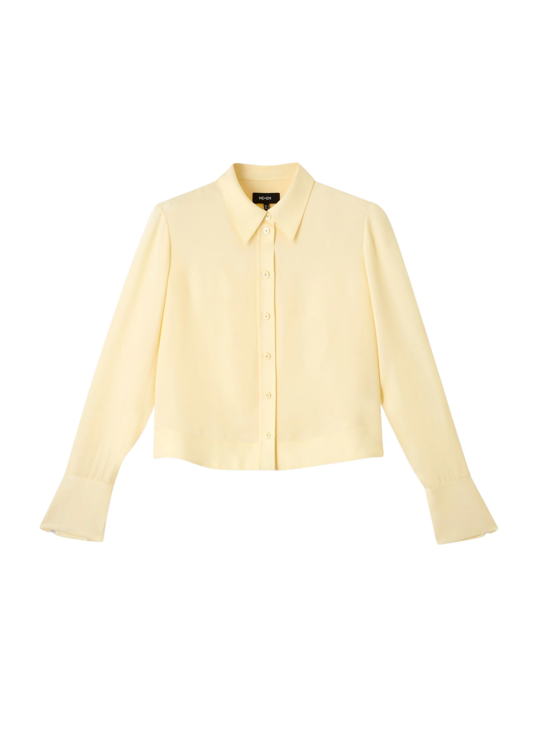 Me and Em Silk Crop Shirt