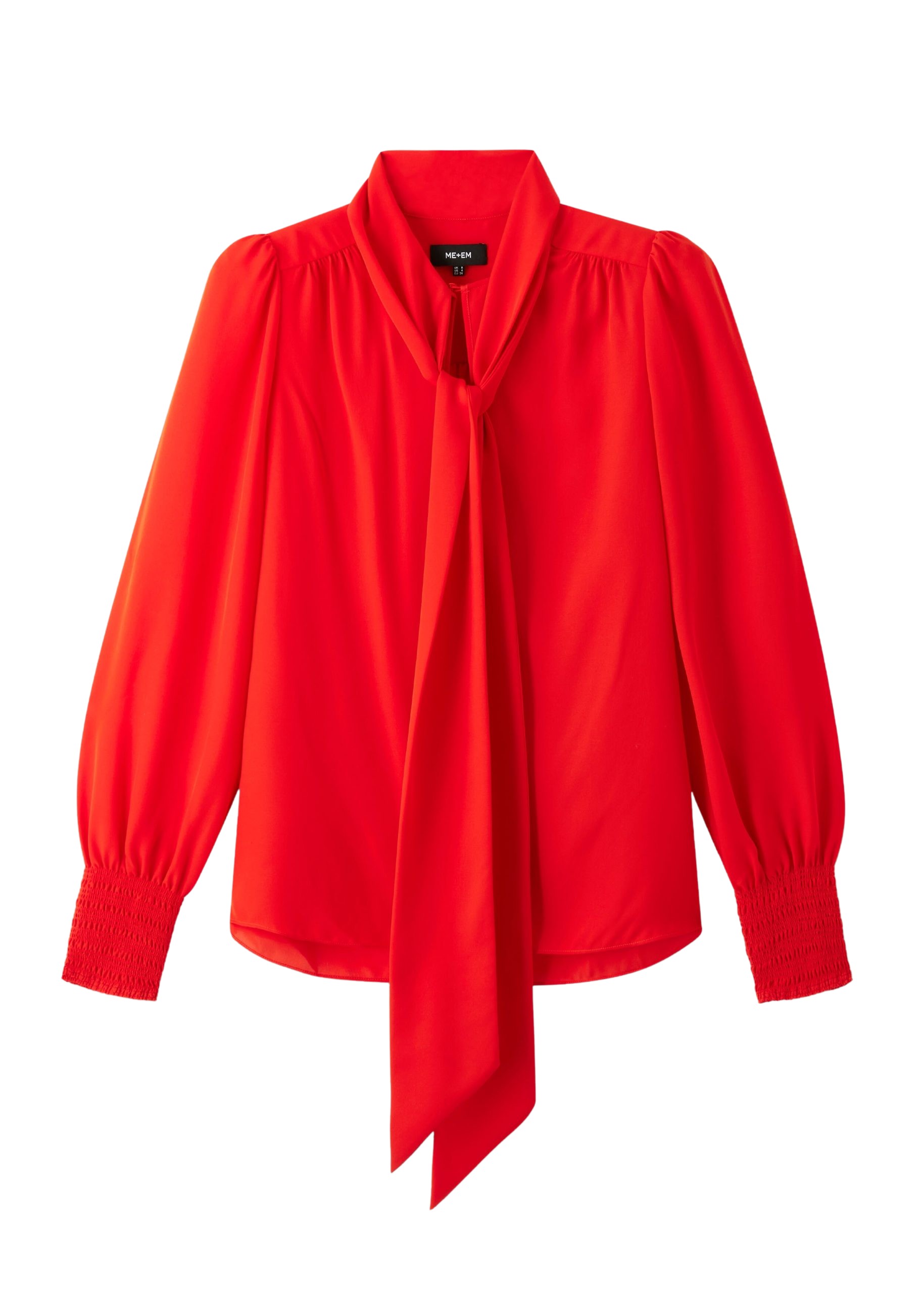 Me and Em Silk V-Neck Tie Swing Blouse