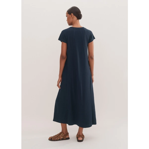 Slub Jersey Midi Swing Dress - Image 5