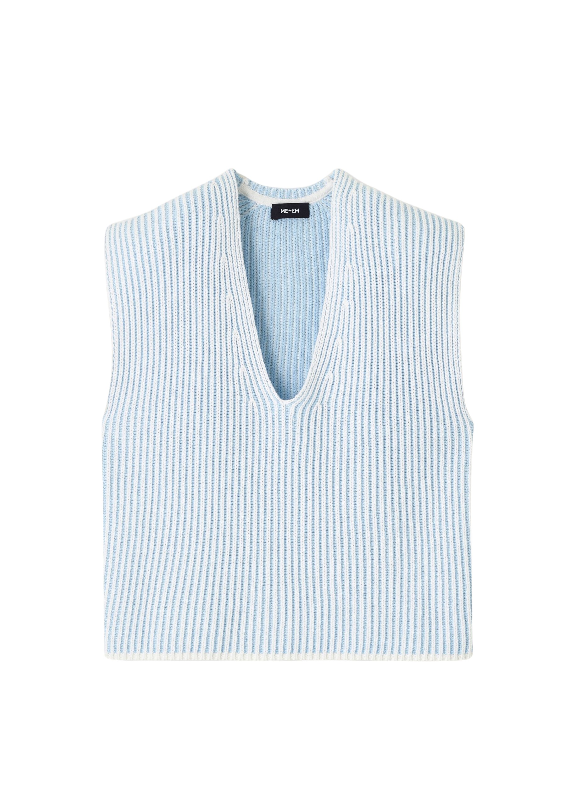 Me and Em Soft-Touch Rib Cotton Knit Sweater Vest
