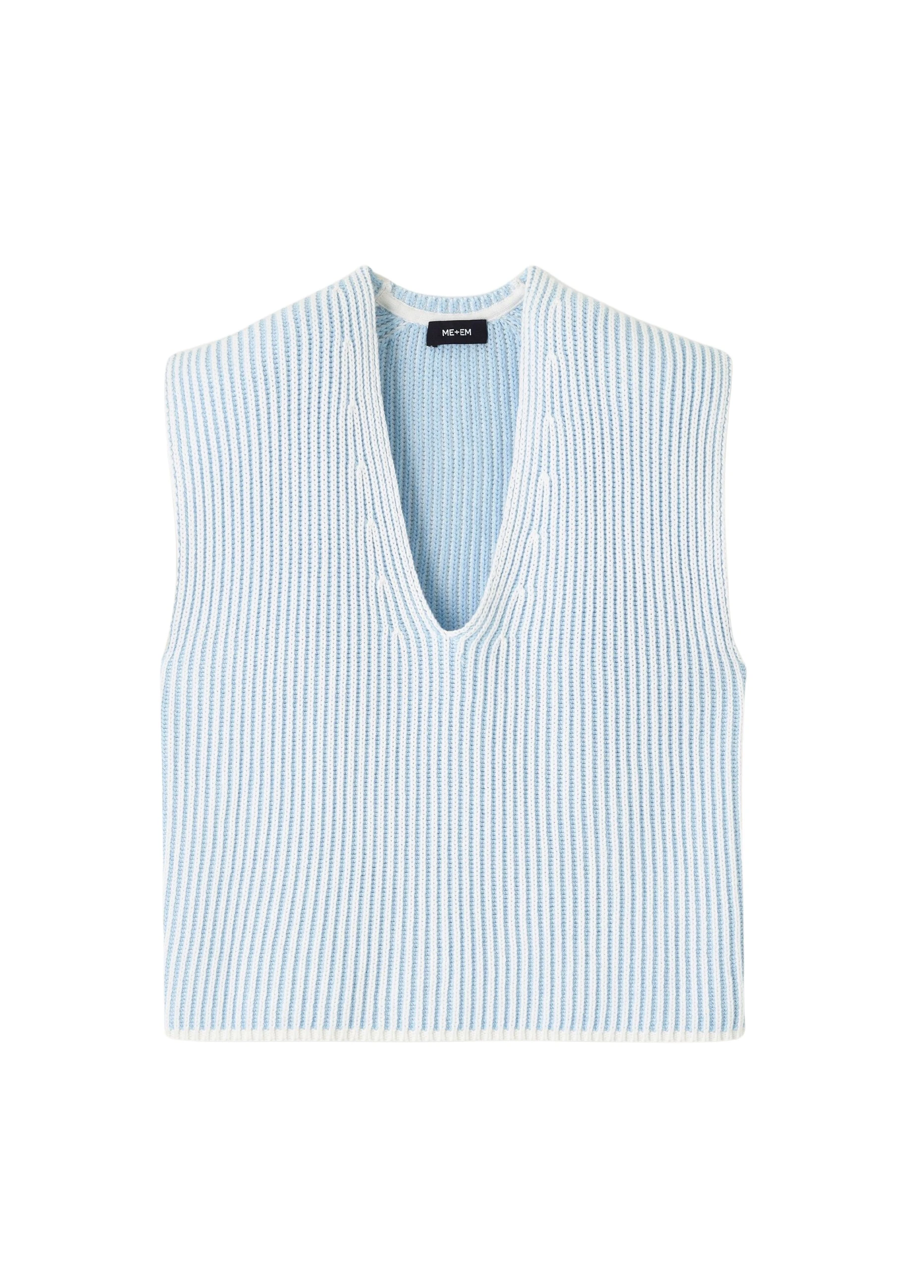 Me-and-Em-Soft-Touch-Rib-Cotton-Knit-Sweater-Vest-scaled82718_nobg Soft-Touch Rib Cotton Knit Sweater Vest - Image 1