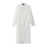 Textured Cotton Beach Shirt Dress