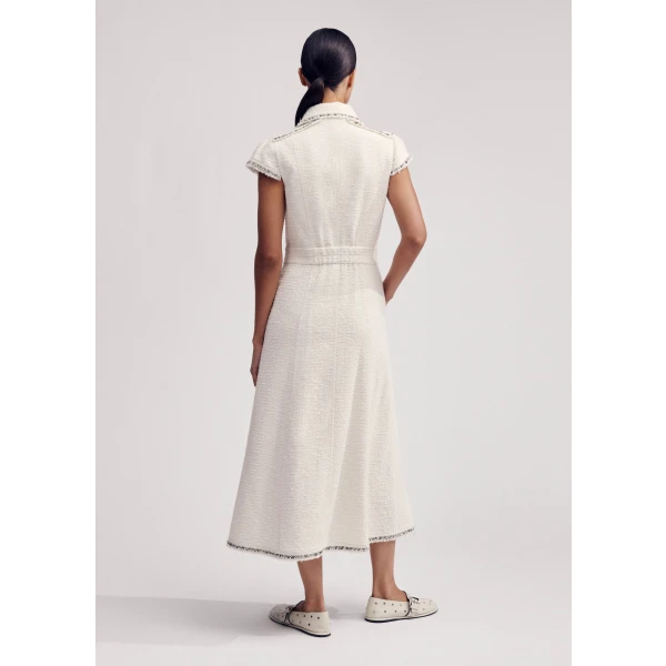 Textured Cotton-Blend Midi Dress - Image 6