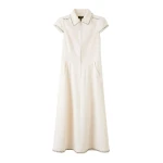 Textured Cotton-Blend Midi Dress