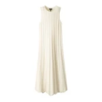 Textured Cotton Knit Scallop Maxi Dress