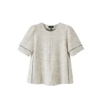 Tweed Jersey Swing Top