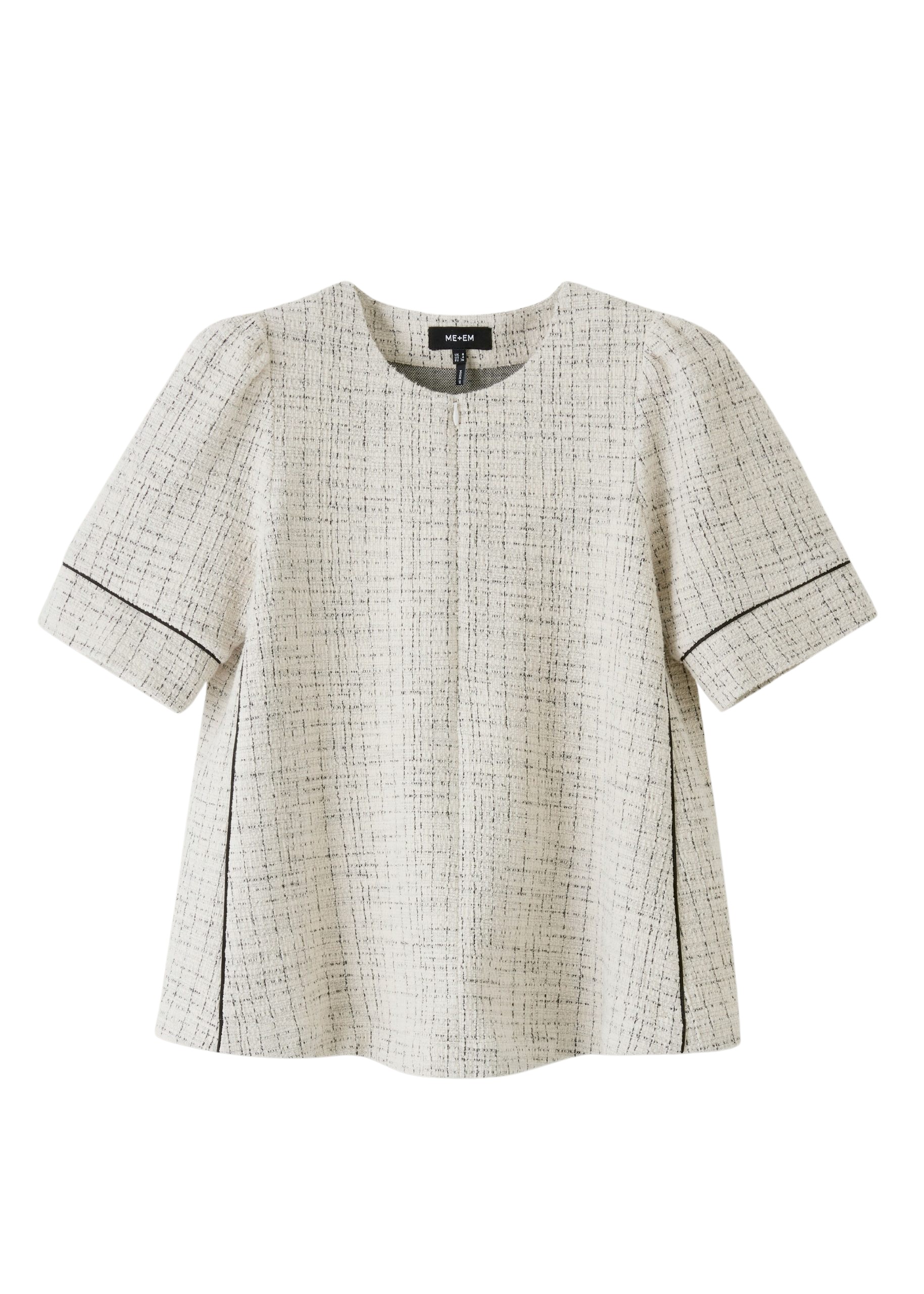 Me and Em Tweed Jersey Swing Top
