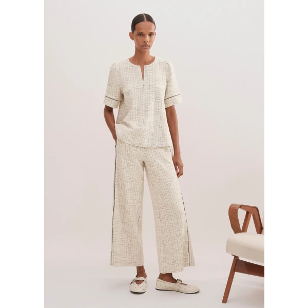 Tweed Wide-Leg Crop Pant - Image 6