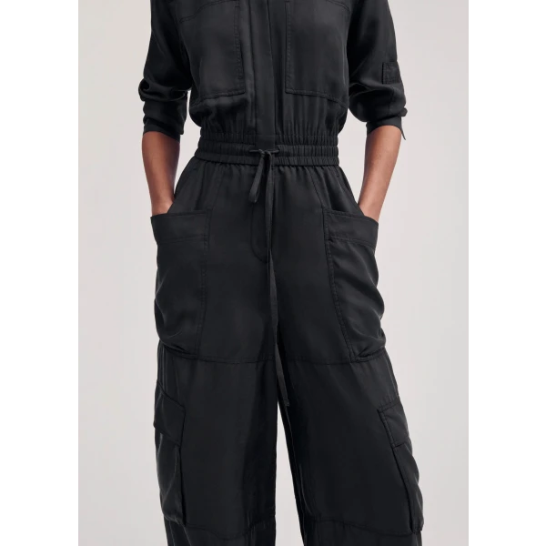 Washed Silk Parachute Jumpsuit - Image 5
