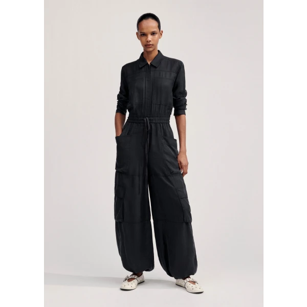 Washed Silk Parachute Jumpsuit - Image 6