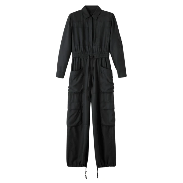 Washed Silk Parachute Jumpsuit