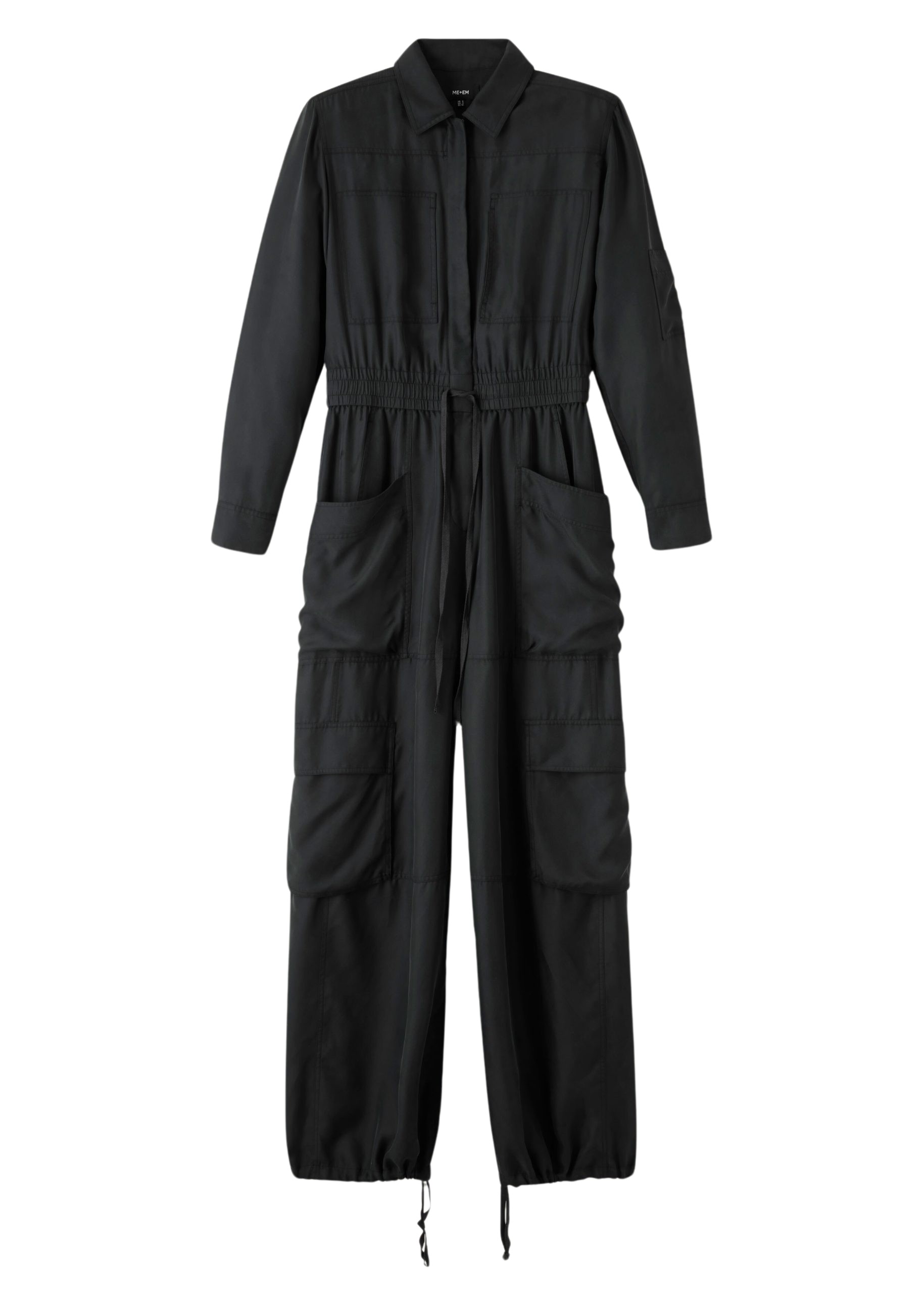 Me and Em Washed Silk Parachute Jumpsuit