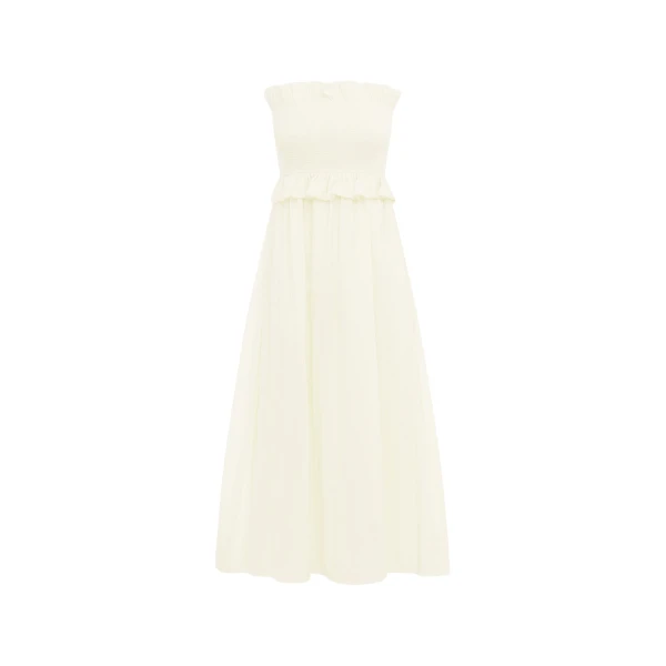 Coby Strapless Dress - Cream